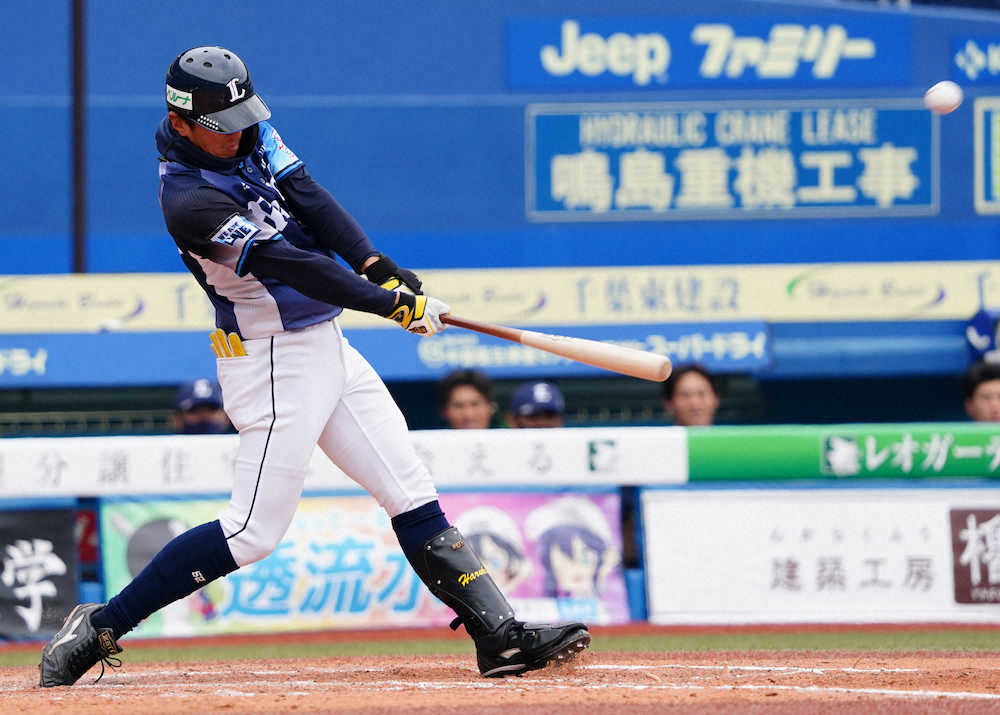 【画像・写真】西武・山田が豪快一発　ソフト松田をリスペクト「獅子男ーっ！」と絶叫
