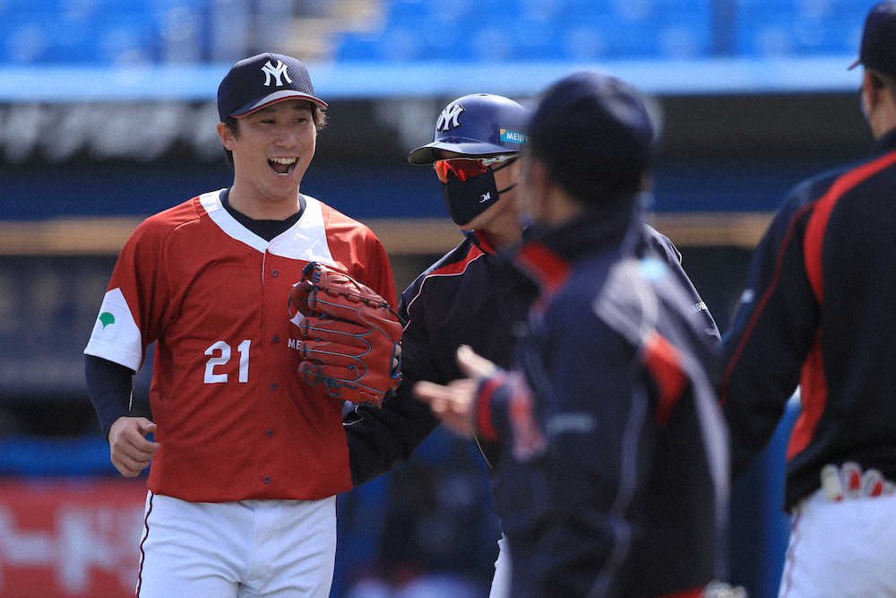 【画像・写真】明治安田生命・森井　今月限り退任の成島監督へ感謝の1勝