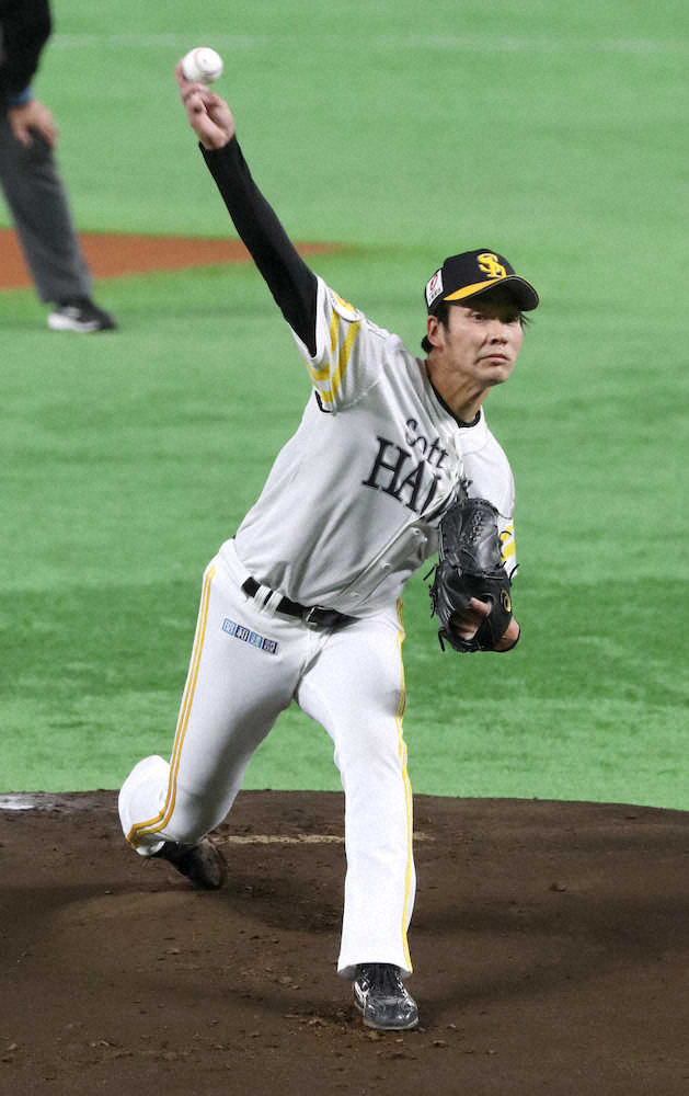 【画像・写真】ソフトバンク・武田　直球＆カーブのコンビネーション抜群!　巨人相手に5回零封