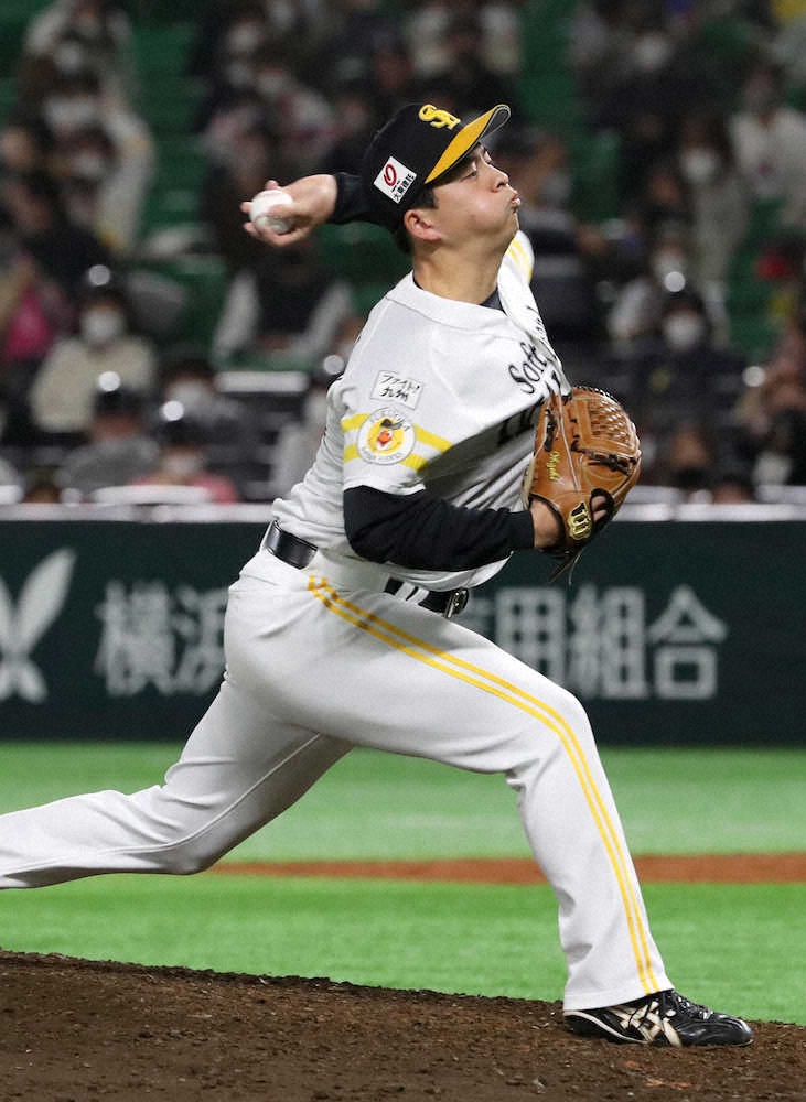 【画像・写真】ソフトB大関　1失点も強気の“押し”見せた　工藤監督「打たれても心が折れなければ前には進める」
