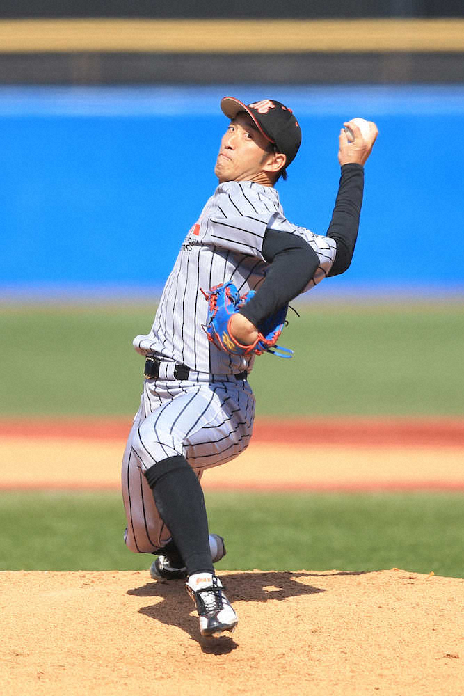 【画像・写真】三菱自動車倉敷オーシャンズ・29歳矢部　“熟練”7回0封「できる限り完投したい」