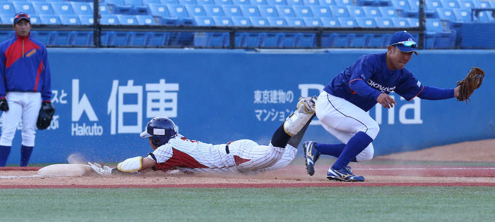 【画像・写真】明治安田生命いきなり5失点も逆転勝ちで決勝T進出　ルーキー永広が殊勲三塁打