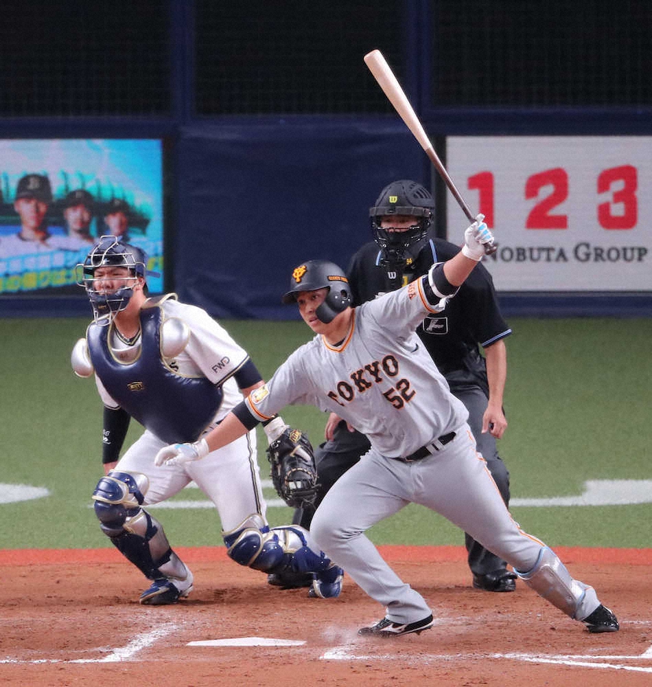 【画像・写真】巨人・北村　若林活躍に刺激「争いに勝っていきたい」　途中出場で2安打マーク