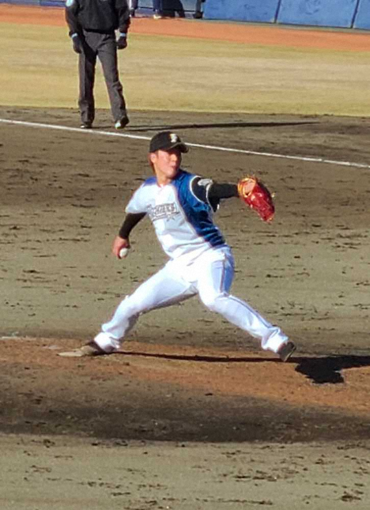 【画像・写真】日本ハム・吉田輝星が教育リーグで2回をピシャリ　花粉症に負けず、最速146キロで3奪三振