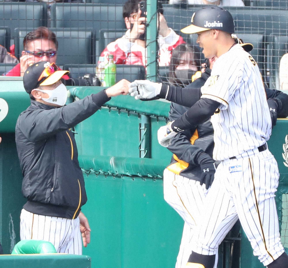 【画像・写真】阪神・矢野監督「使わへんかったらおかしい」　佐藤輝の開幕スタメンを明言