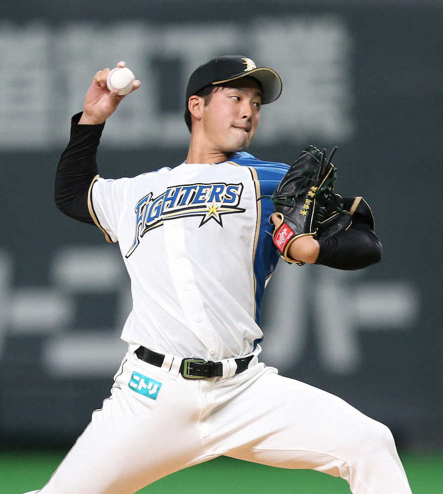 【画像・写真】日本ハム育成・長谷川、支配下契約　背番43で1回零封「2桁の番号は率直にうれしい」