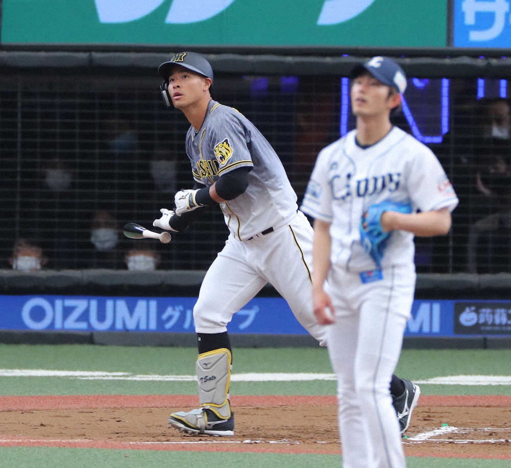 【画像・写真】歴史的快音だ　阪神・佐藤輝がオープン戦6号でドラフト新人最多本塁打記録更新　凄すぎる3戦連発