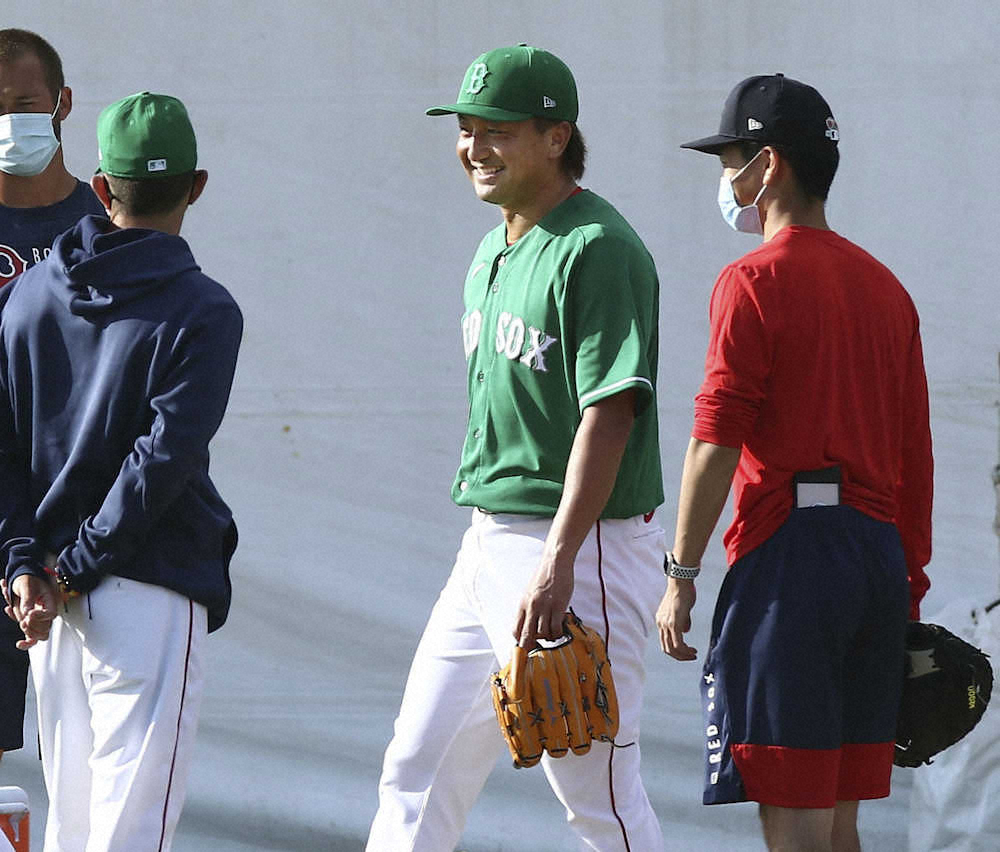 【画像・写真】レッドソックス沢村　シート打撃登板で4連続三振「スライダーがいい感じで投げられた」