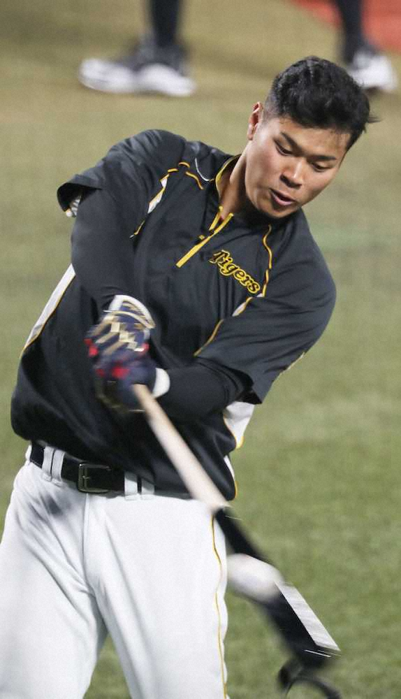 【画像・写真】開幕前日の「柵越えショー」へようこそ　阪神・佐藤輝が神宮で57スイング中13本　爆発の予感、大