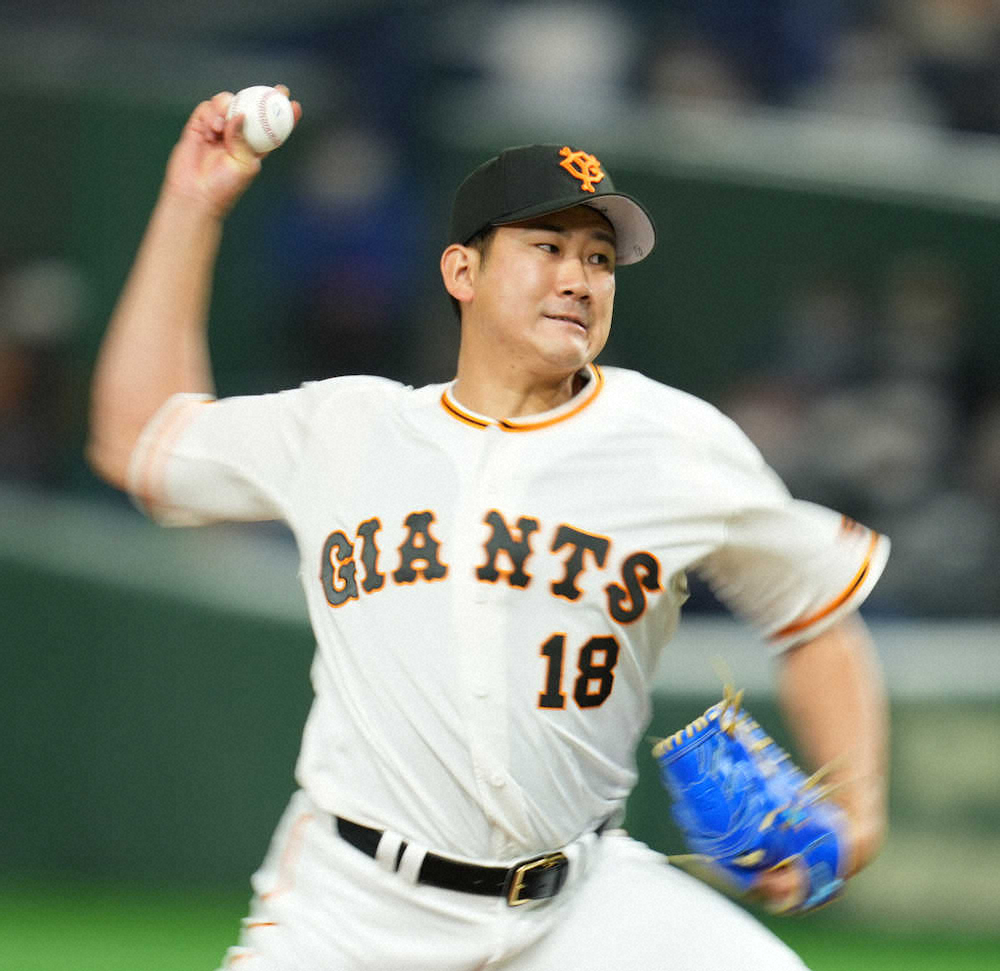 【画像・写真】巨人・菅野　7度目開幕投手は6回3失点で降板　このまま勝てば球団新の開幕戦5勝目