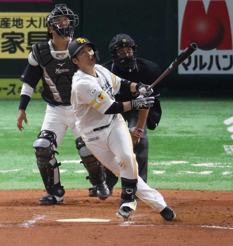 【画像・写真】ソフトB、5年連続開幕勝利！石川、7回1失点の好投　周東・今宮・柳田・甲斐から今季1号飛び出した