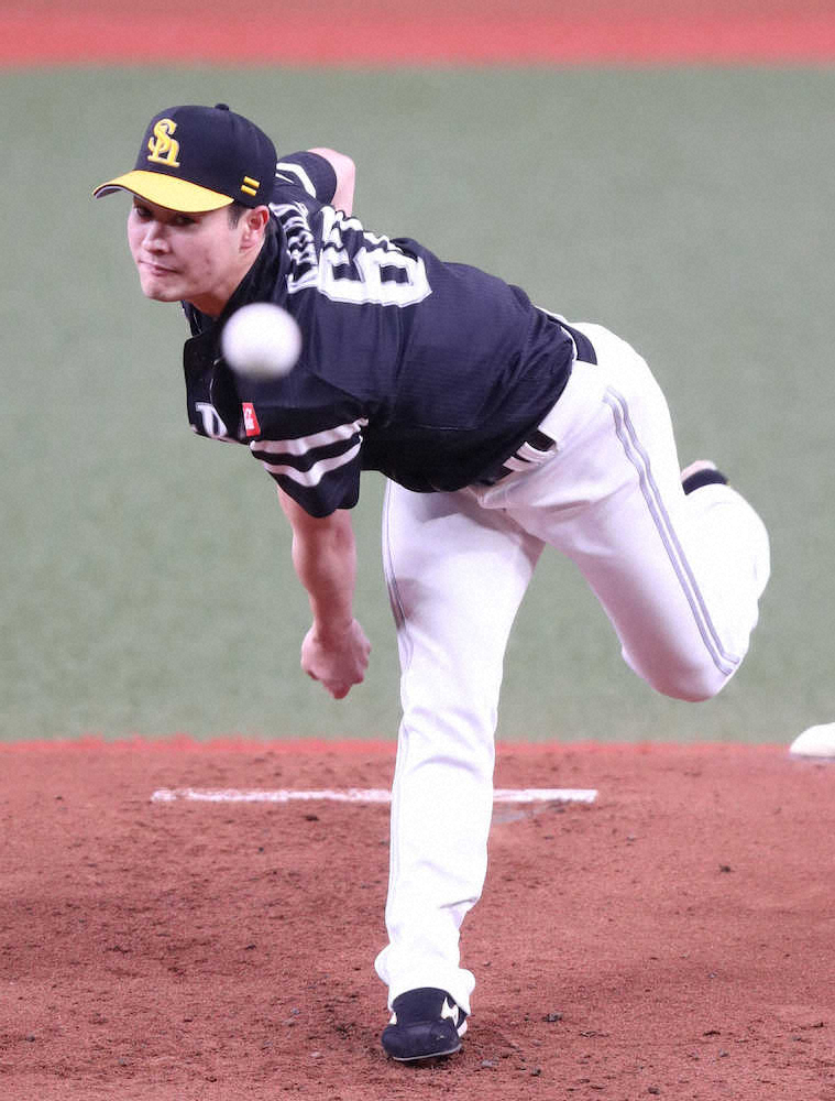 【画像・写真】ソフトバンク・笠谷　“お得意様”オリックスを6回1失点　開幕ローテ入りの期待に応えた！