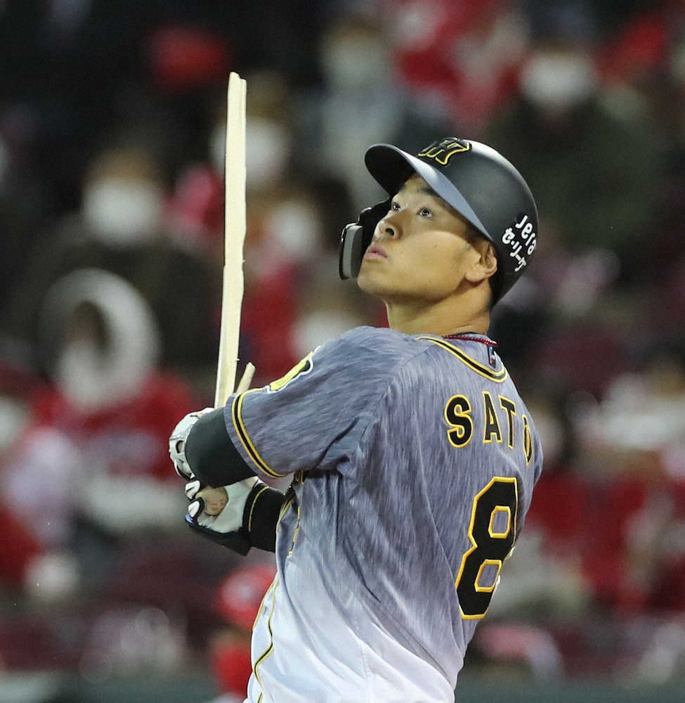 【画像・写真】怪物が初めて直面した試練　阪神・佐藤輝は連夜の3三振　執ような内角攻めに3度バット折られた