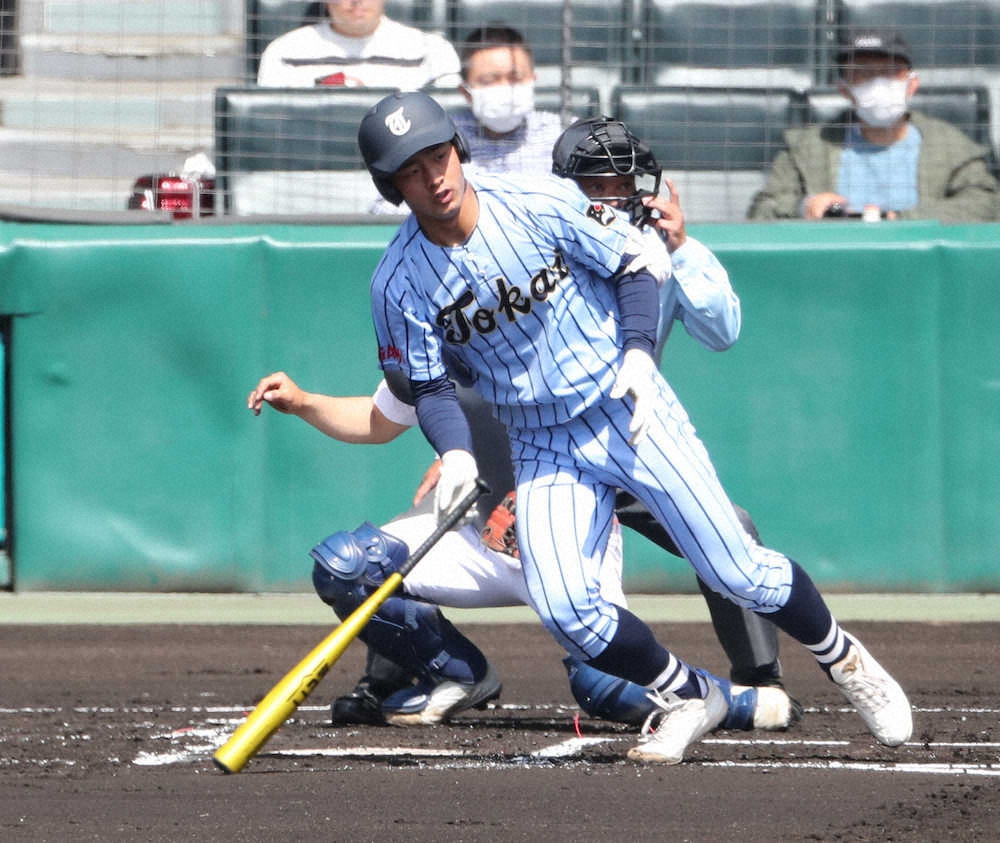 【画像・写真】東海大相模　4番・柴田が先制V打、内角狙い打ち　決勝へ「一戦必勝」