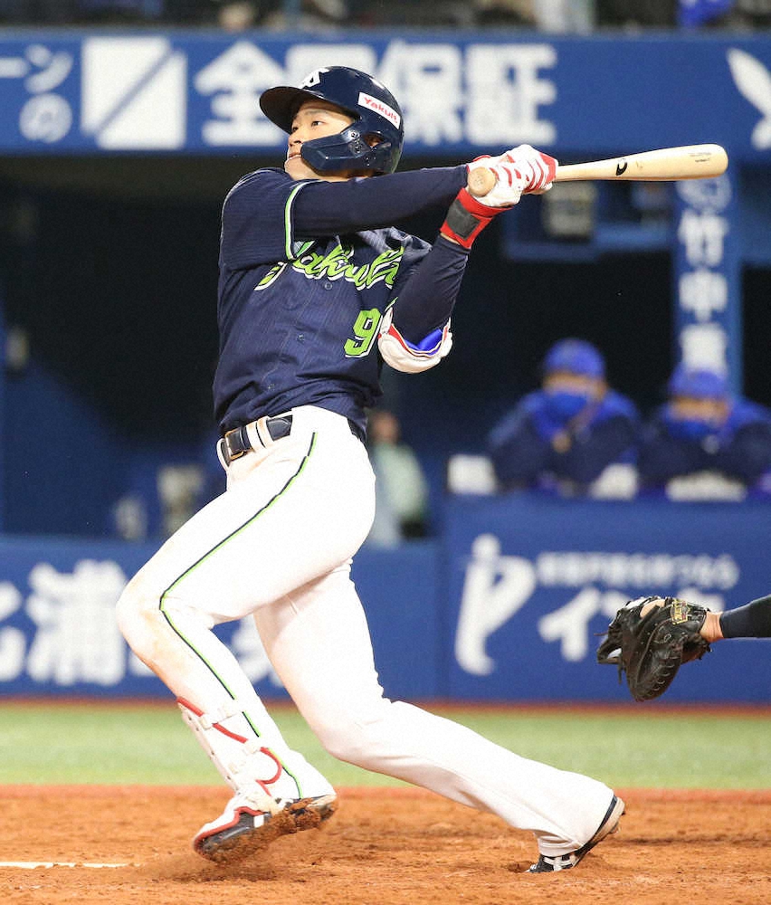 【画像・写真】ヤクルト・塩見、山田の代役3番で2戦連続の3打点!「僕ら若手にとってはチャンス。強い気持ちで打席に」