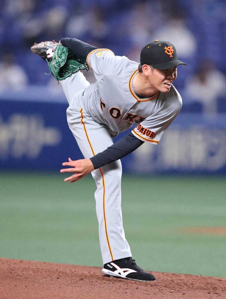 【画像・写真】巨人・高橋　新背番「47」に恥じない投球見せた!　梶谷落球で失点の不運にも負けず7回1失点
