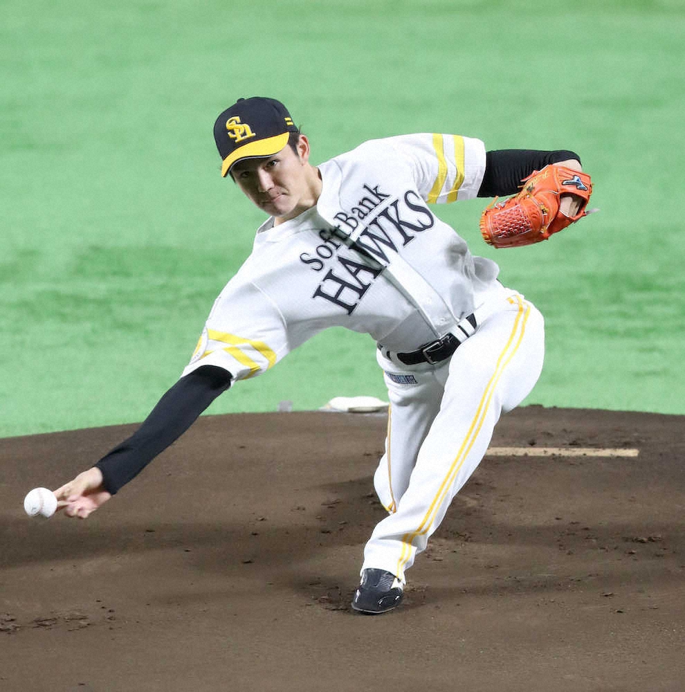 【画像・写真】ソフトバンク　川島が1号も、高橋礼が3回までに6四死球で4失点