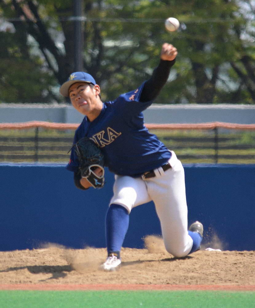 【画像・写真】13K完封発進　創価大の152キロ左腕・鈴木勇にスカウト「変化球が良くなった」