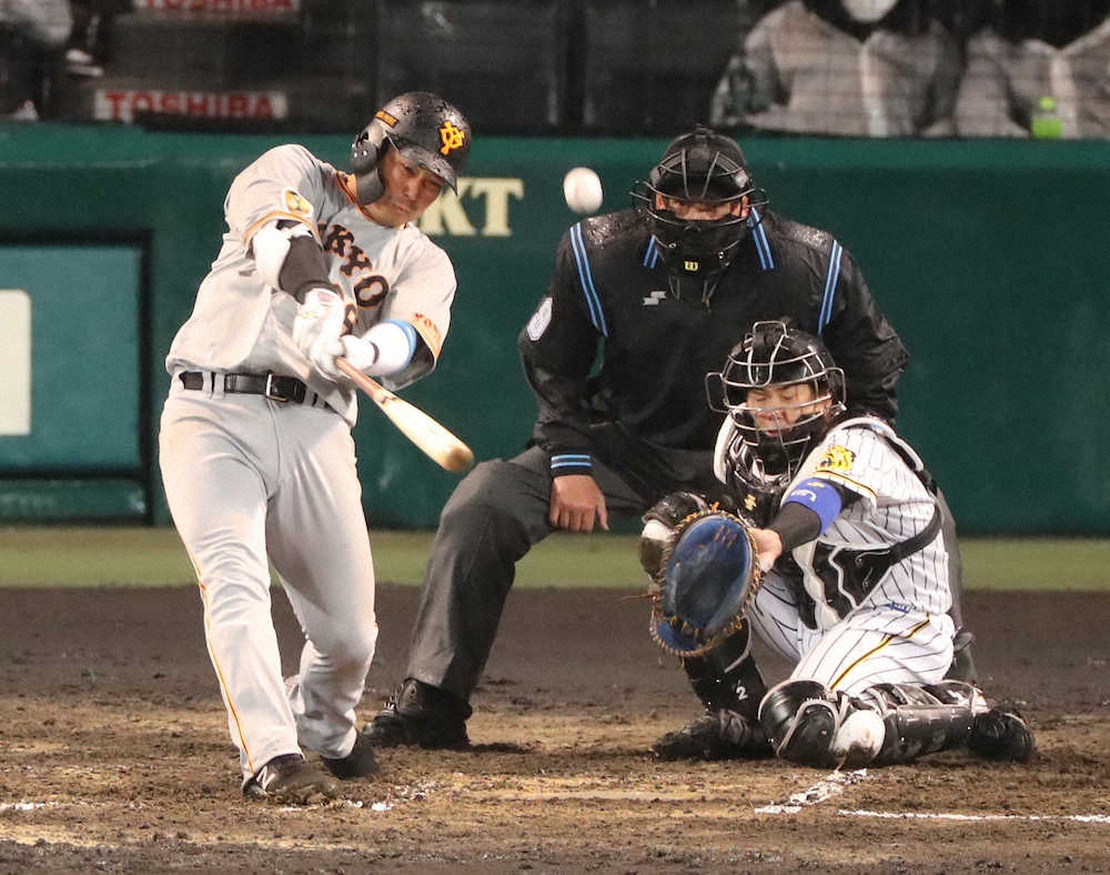 【画像・写真】雨の甲子園　巨人打線も湿った…亀井が先発復帰＆香月移籍1号も