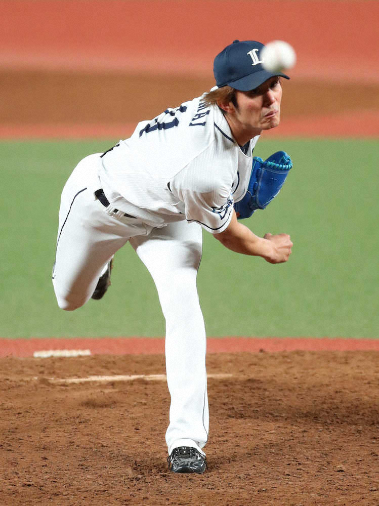 【画像・写真】西武・今井は5回3失点で降板　自己最速タイ157キロをマークも6四死球と制球乱れる