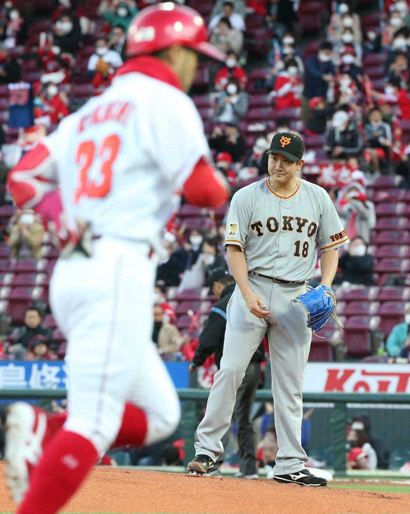 【画像・写真】巨人・菅野　初回に痛恨2発被弾　初黒星も前向く「バタバタしたが、開幕戦よりはいい投球」