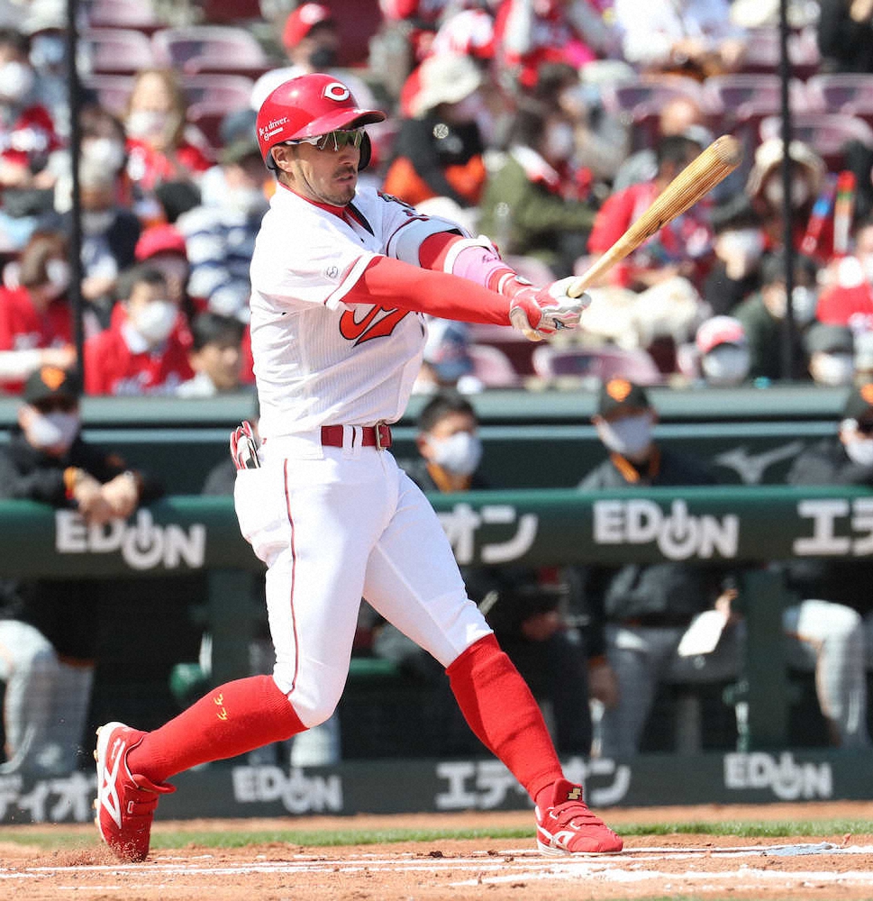 【画像・写真】“止まらん”広島・菊池涼　初回であっさり14試合連続安打達成　同点のホーム踏む