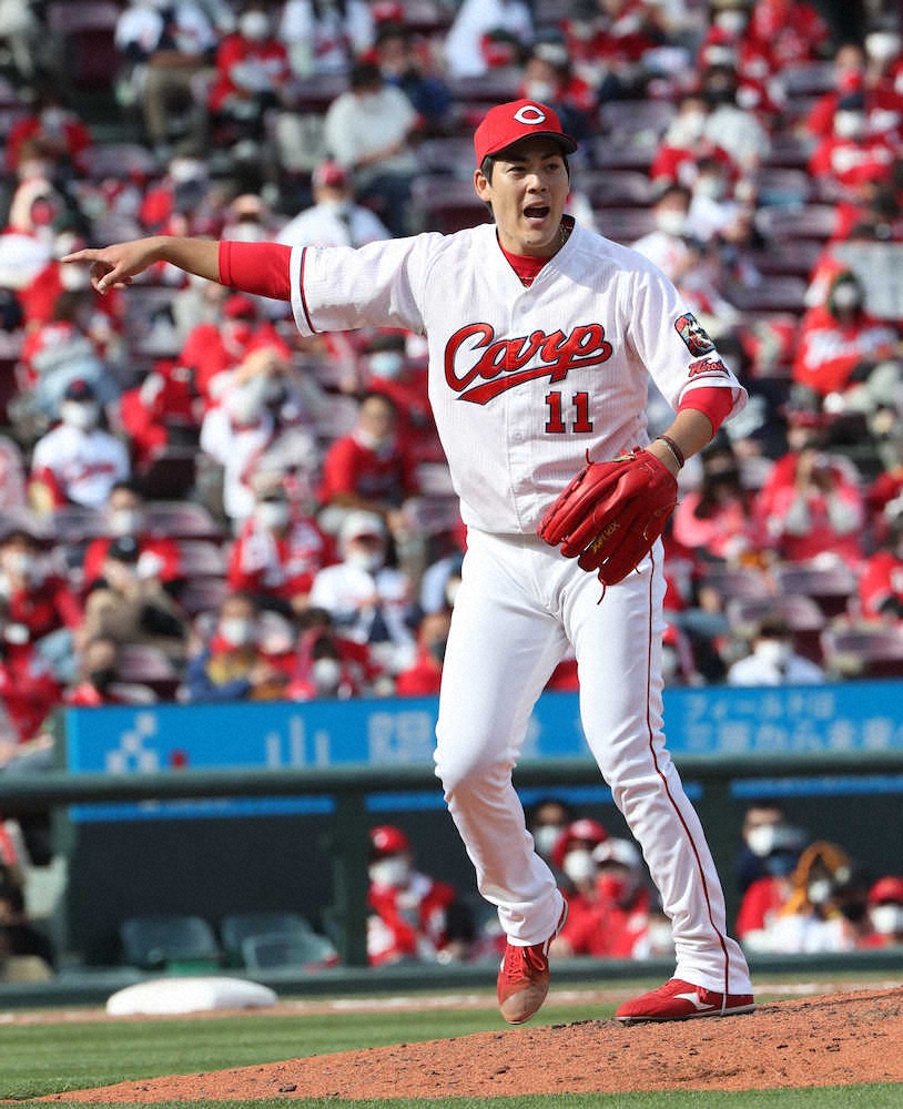 【画像・写真】広島・九里　踏ん張って7回2失点　自身初の開幕3戦3勝へ勝利投手の権利持って降板