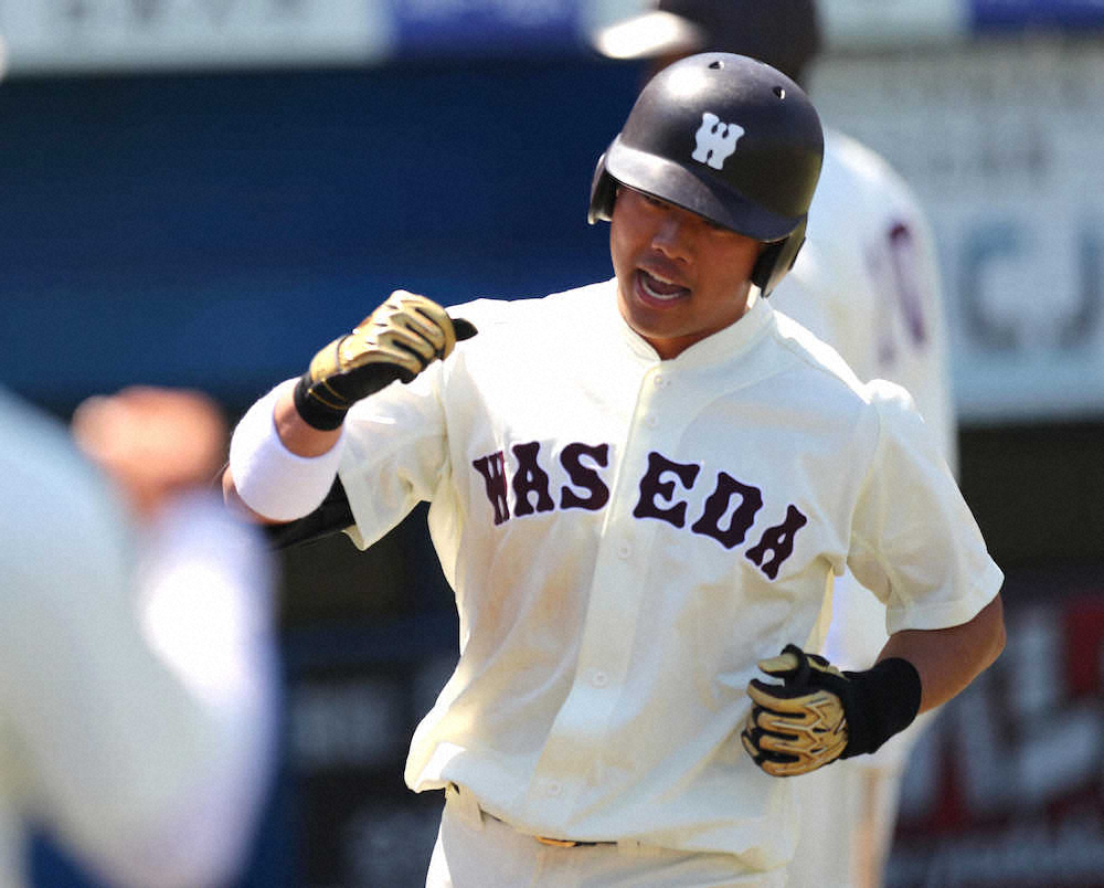 【画像・写真】早大逃げ切った！3番・蛭間が現役最多の通算7号、ひと冬またぎの“3戦連発”