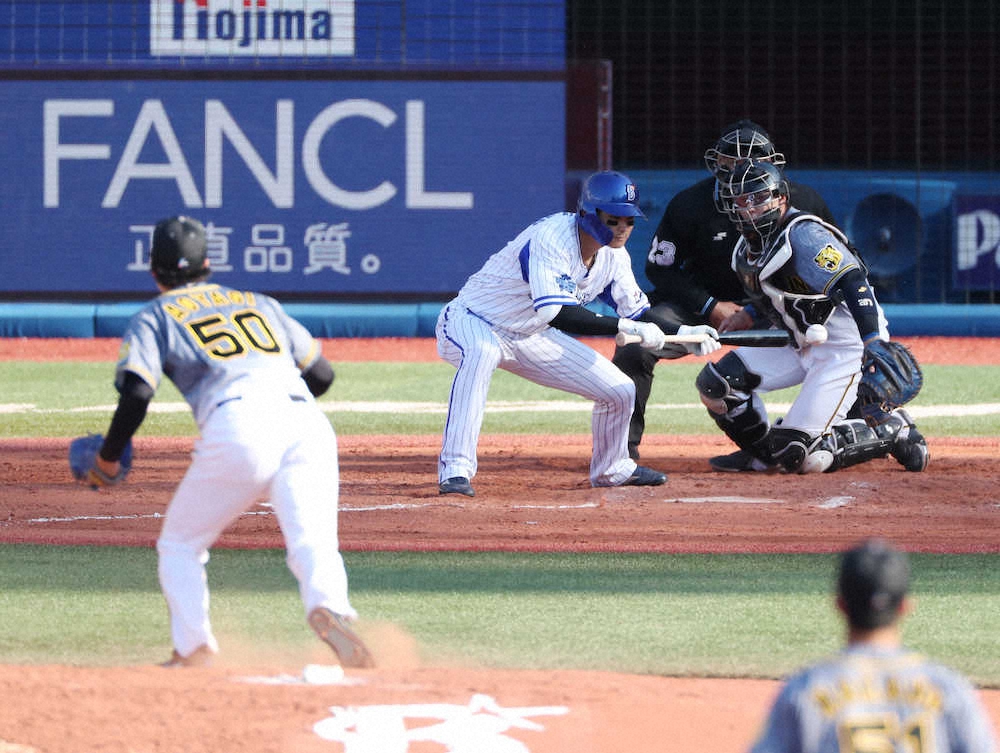【画像・写真】DeNA・神里バント失敗&ドラ2牧も連続試合出塁止まり…零敗　11日助っ人ソト＆オースティンが合流