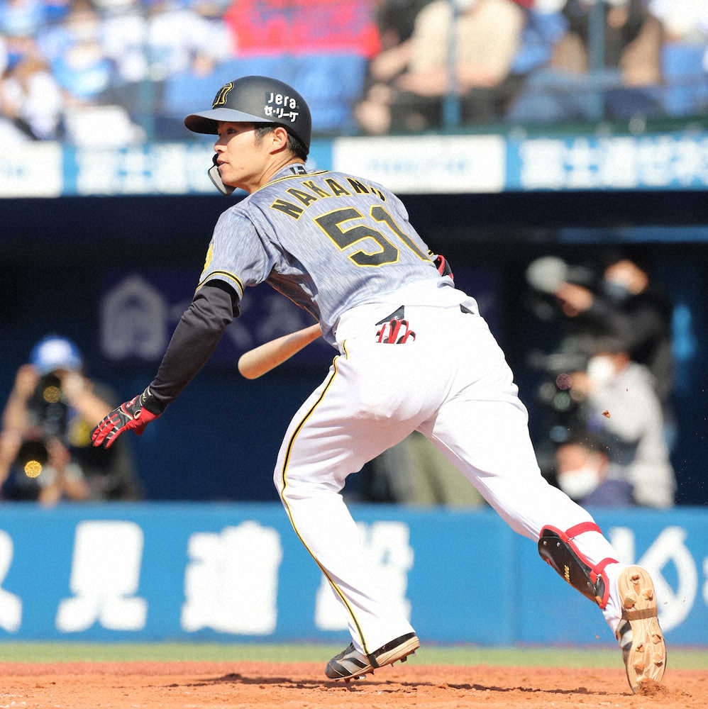 【画像・写真】阪神ドラ6中野　うれしいプロ初適時打！　前日に初打点初盗塁の活躍　佐藤輝との新人コンビで加点