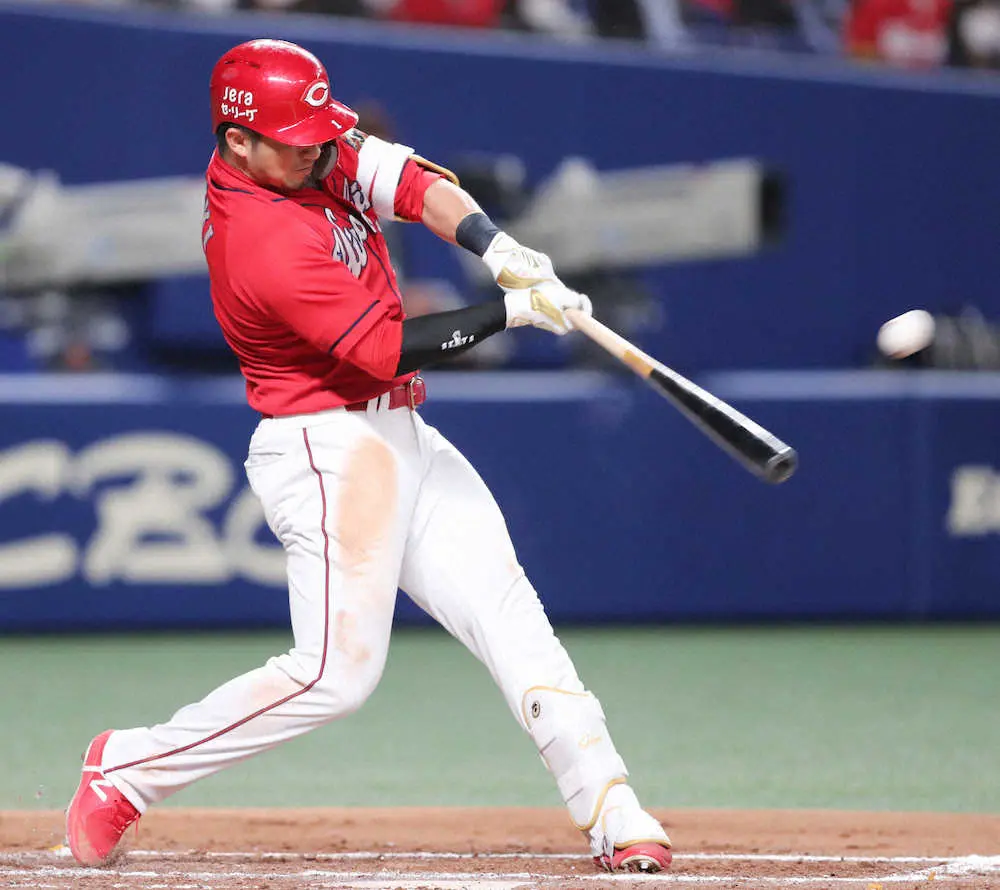 【画像・写真】広島・誠也　4号勝ち越し弾　連敗脱出へ燃えるキャプテン　通算150本塁打まで、あと2本