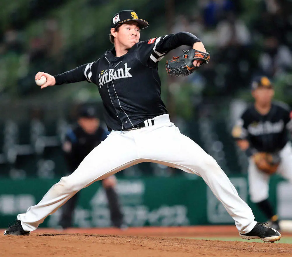 【画像・写真】ソフトバンク・スチュワートが日本デビュー！　最速153キロで1回無失点2奪三振