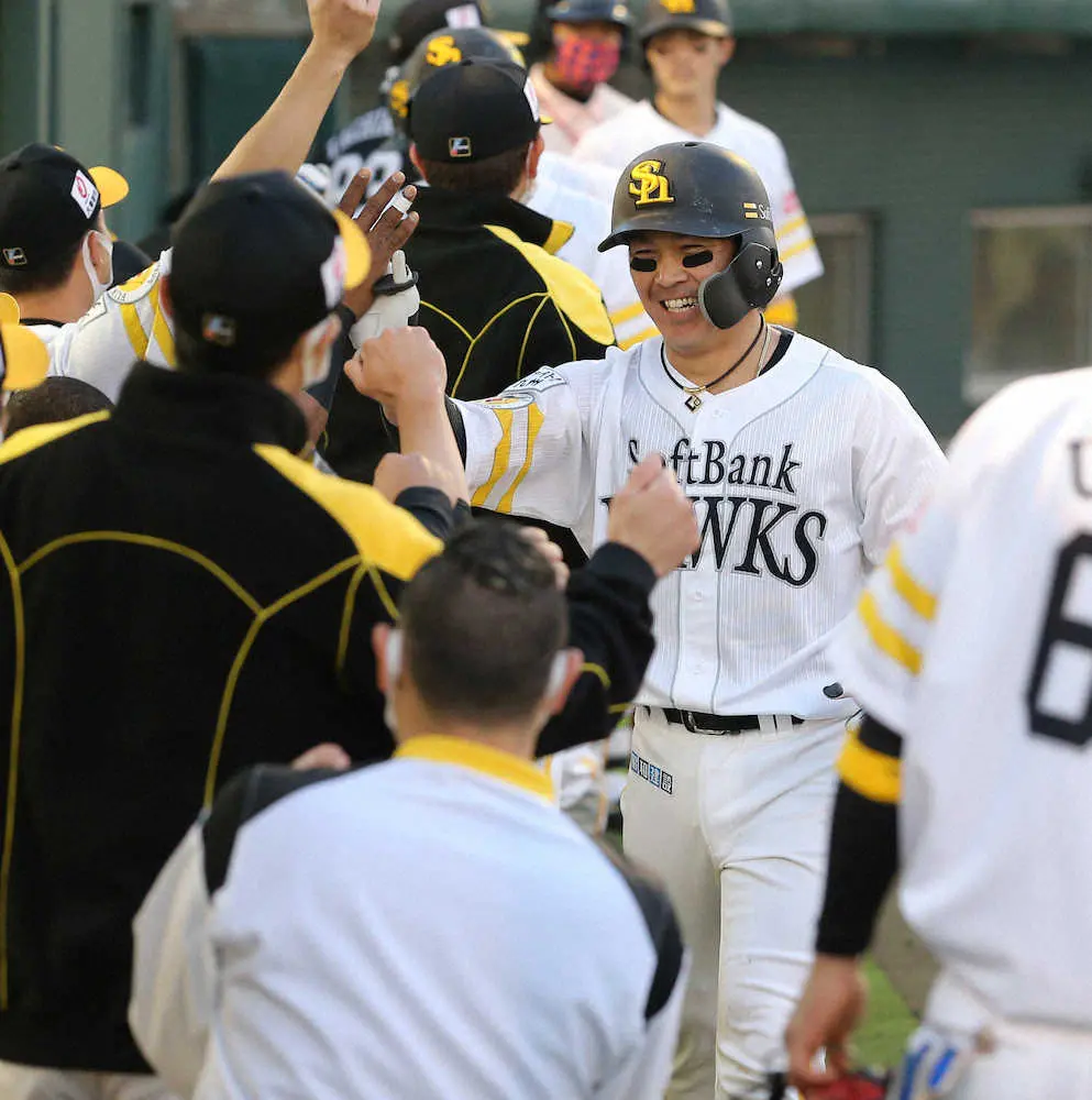 【画像・写真】ソフトB・甲斐、3週間ぶり一発は3号3ラン「最高の形に」