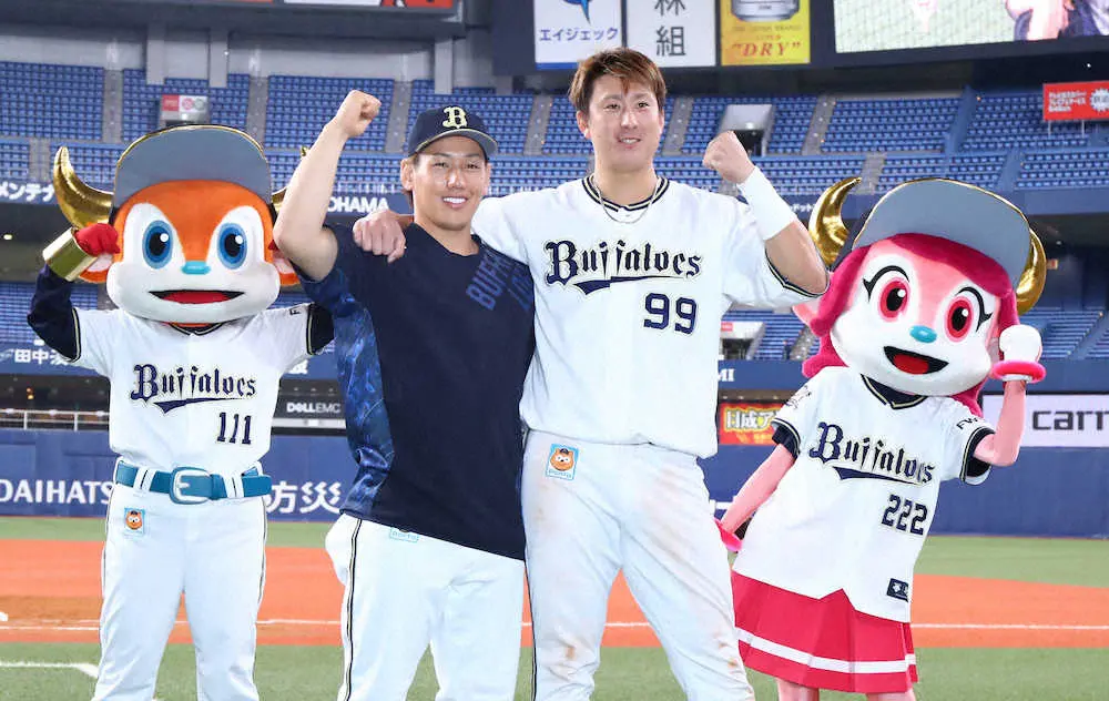 【画像・写真】オリの青学コンビ　杉本&吉田正の殊勲打で打線に着火　今季最多17安打11得点で快勝