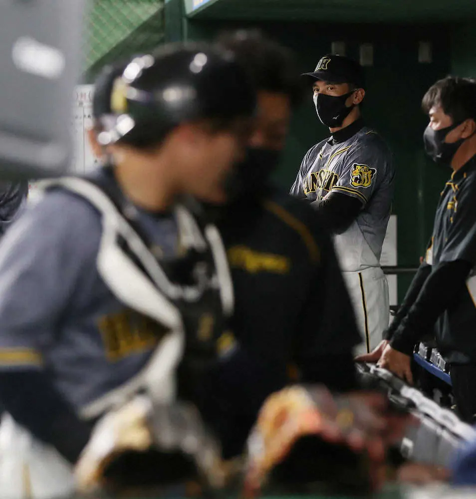 【画像・写真】阪神・梅野にアクシデント発生か?　3回、チャンスの打席で代打送られる