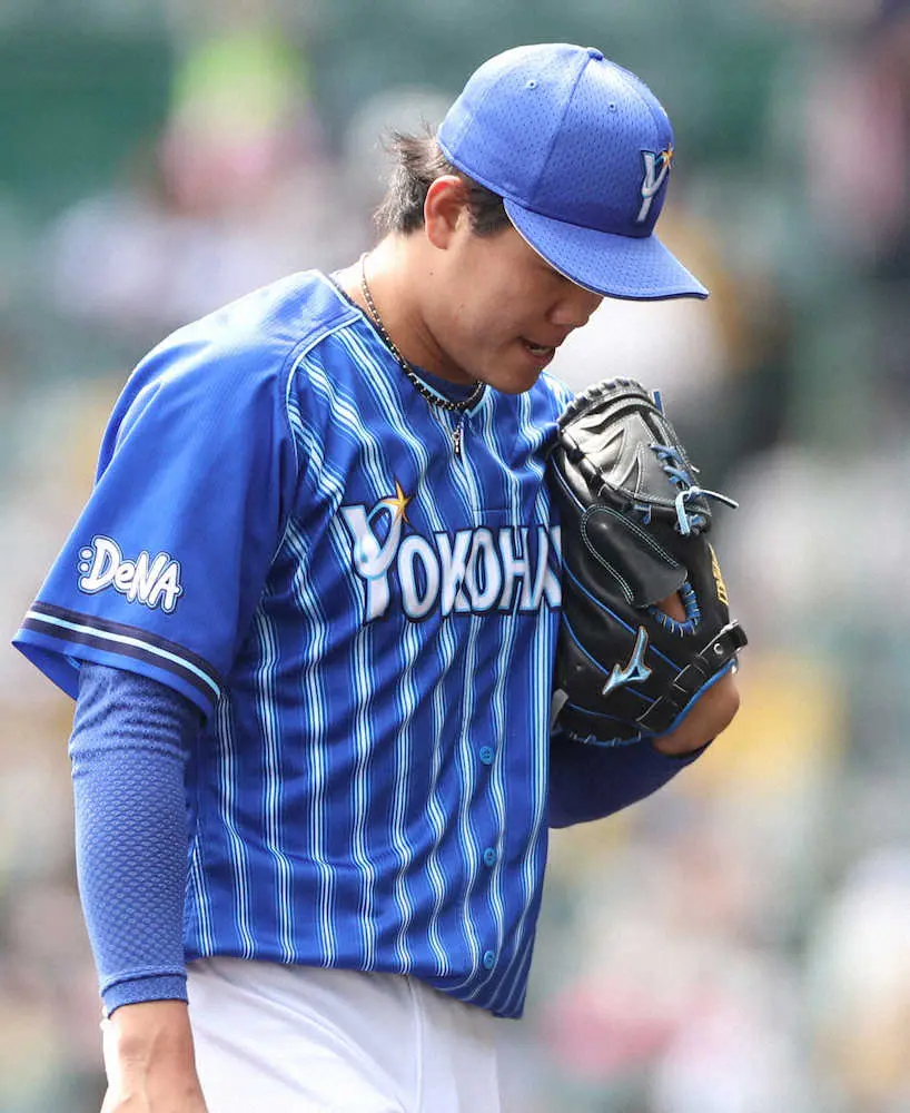 【画像・写真】DeNA先発・上茶谷　初回6失点KOで2軍再調整　三浦監督「今の状態では厳しい」
