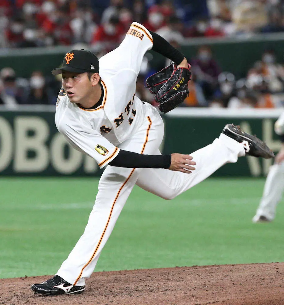 【画像・写真】巨人ドラ1平内、3者連続三振の好リリーフ　カットボール、スプリット、カーブでナデ斬り