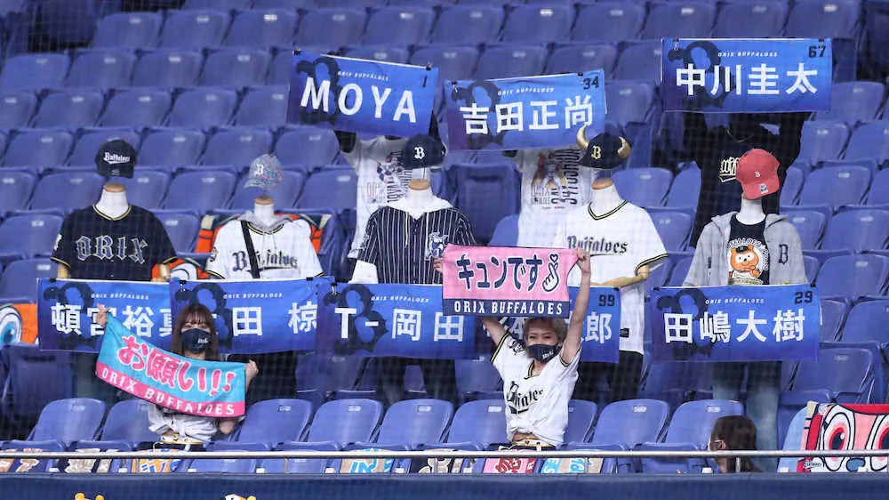 【画像・写真】オリックス　無観客のはずのスタンドに大応援団!?いやマネキンがオリました