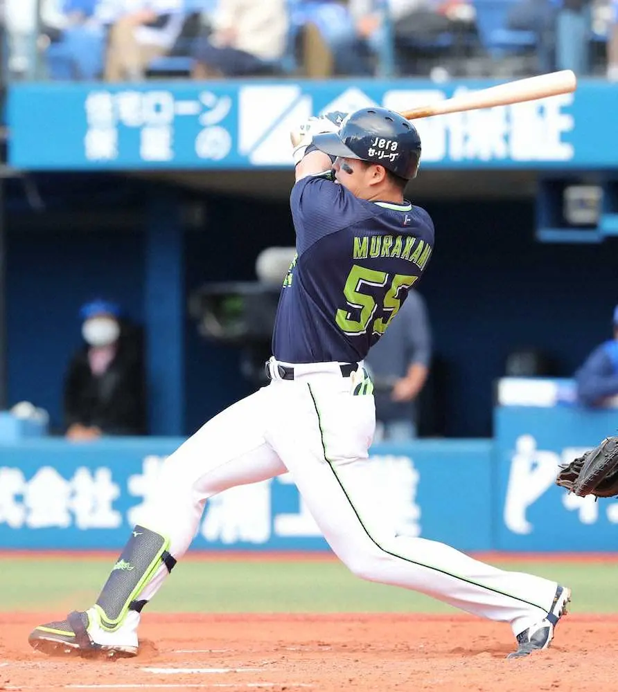 【画像・写真】ヤクルト、5安打を集中して4点先制　中村、山田、村上は3連続適時打