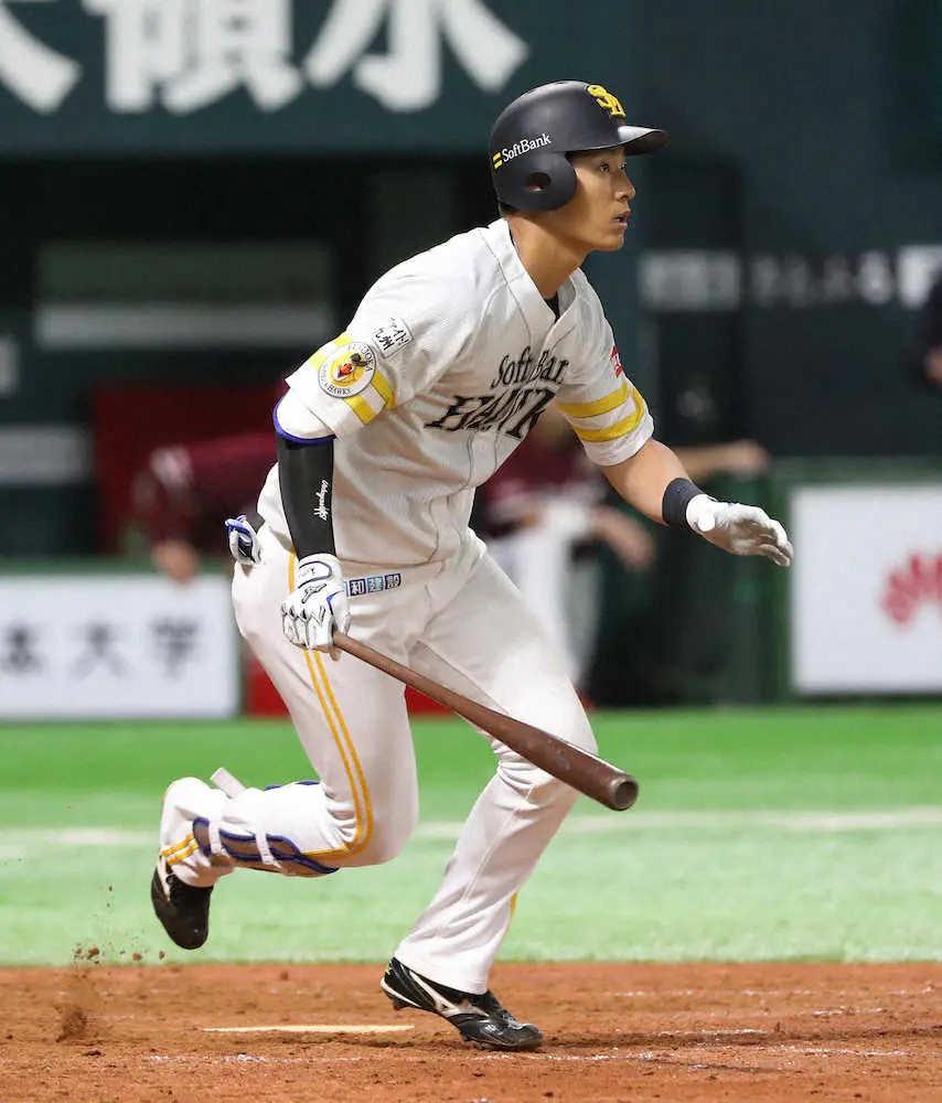【画像・写真】ソフトB・上林　今季初スタメンで則本撃ち今季1号！
