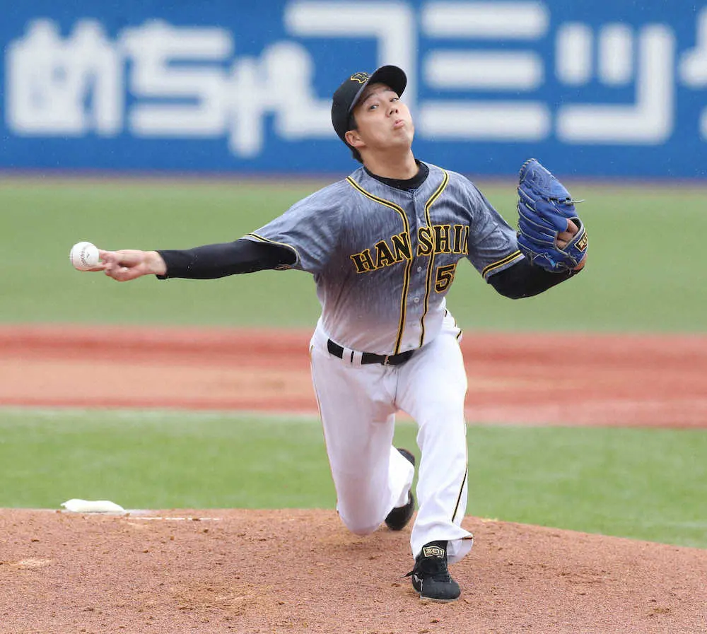 【画像・写真】阪神・青柳は「ミスター安定感」　5試合連続のQSとなる6回1失点　3勝目の権利手に降板