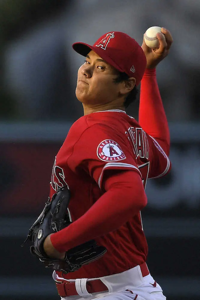 【画像・写真】大谷翔平　6回途中1安打無失点！7奪三振、勝利投手の権利で降板もリリーフ打たれ2勝目ならず