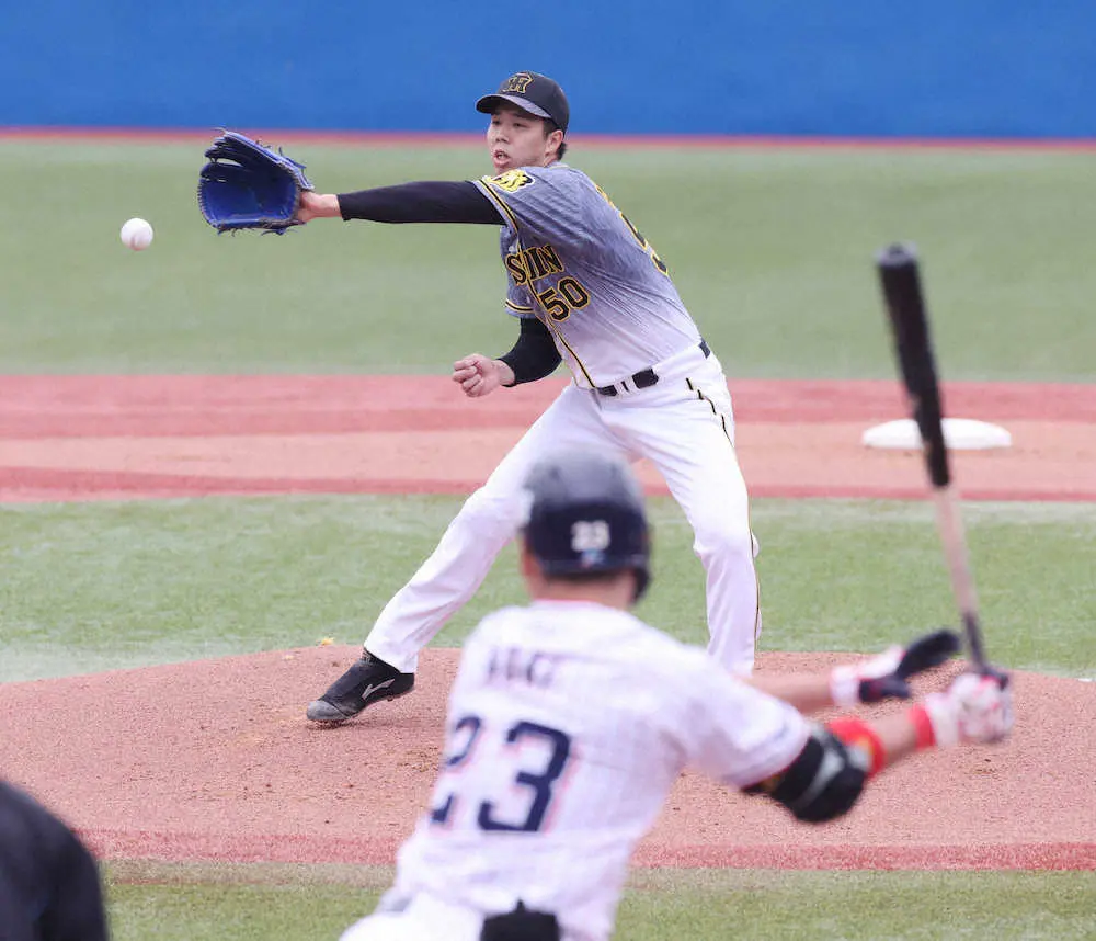 【画像・写真】阪神・青柳　3勝目消えても光った安定感6回1失点　自己最長5戦連続QS