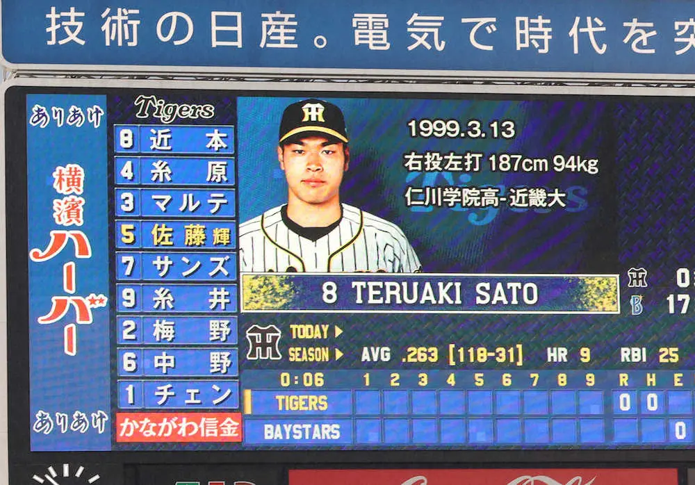 【画像・写真】阪神・佐藤輝　ドラフト新人最速の10号弾!　03年村田修一の36試合を更新　あと少しで場外の特大弾