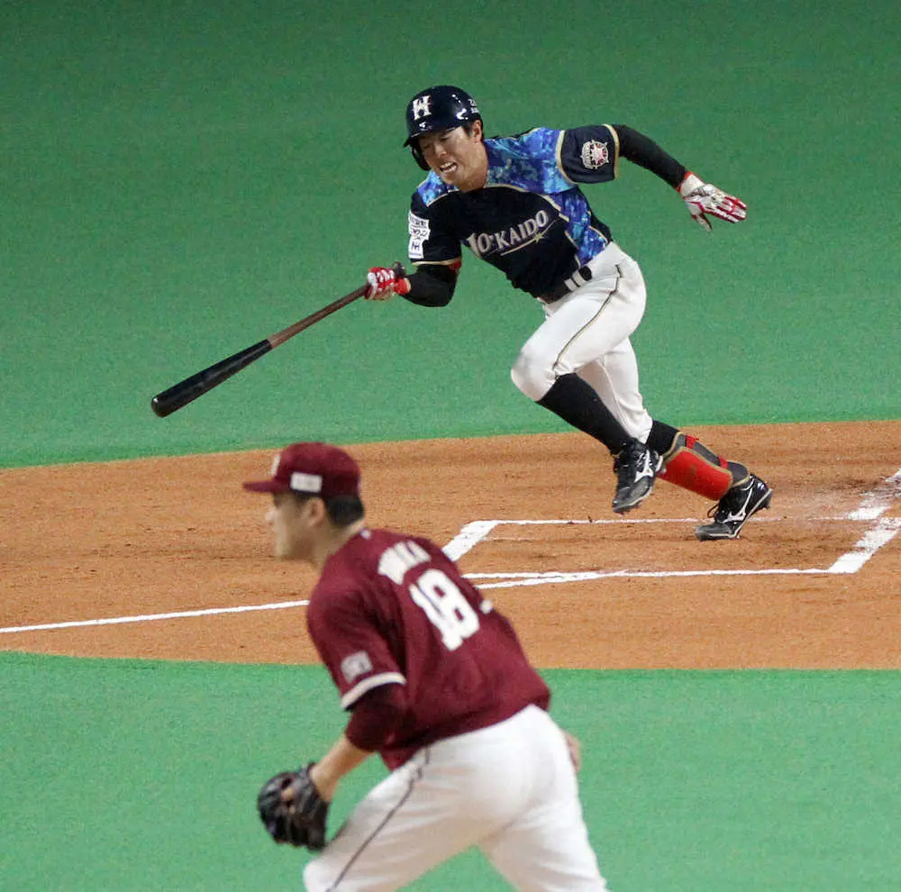 【画像・写真】日本ハム・ドラ2五十幡「課題も見つかった」　プロ初スタメンで4打数無安打も収穫