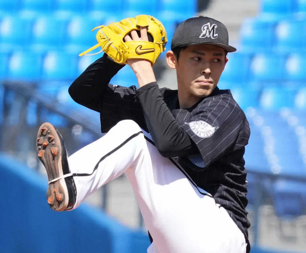【画像・写真】ロッテ・朗希、2軍戦6回1失点　プロ最速156キロで「初勝利」　15、16日の西武戦で1軍デビューへ