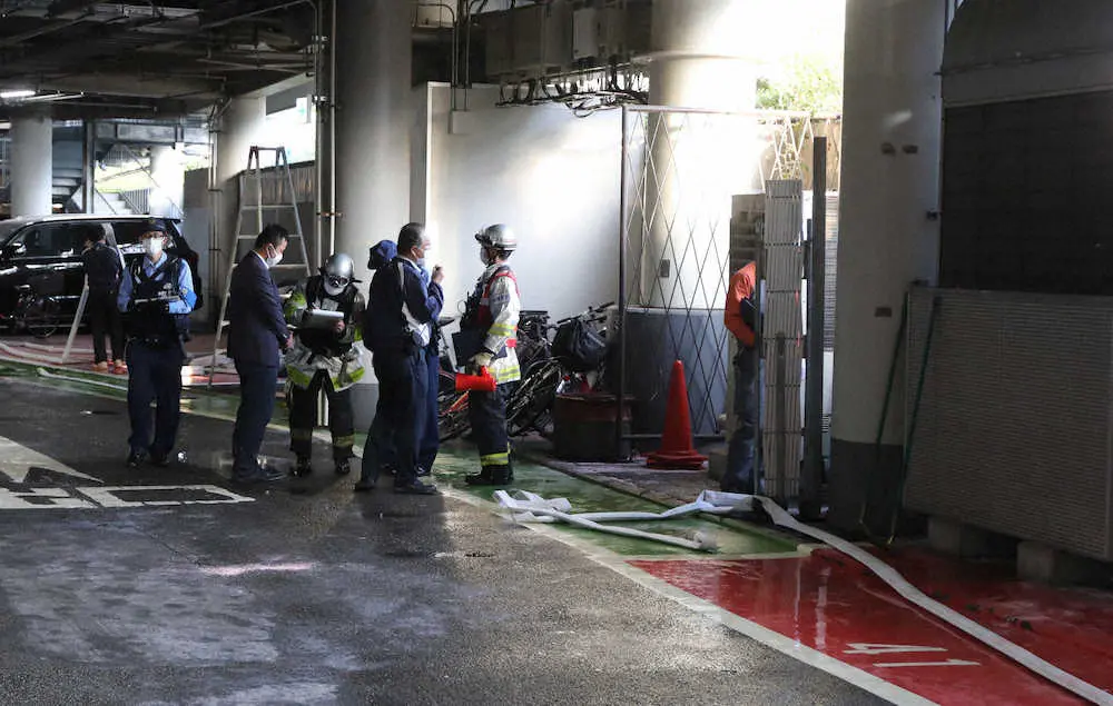 ＜D・神（9）＞　横浜スタジアム外周で火災が発生する騒ぎとなる（撮影・大森　寛明）