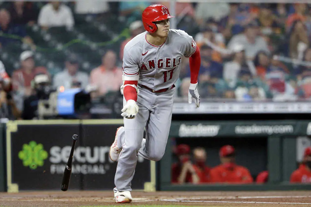 【画像・写真】大谷翔平　2試合ぶり安打　二刀流登録の条件満たす　「2番・投手」で今季3度目の二刀流