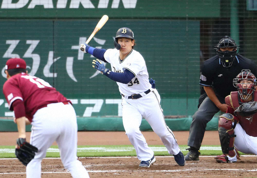 オリ 吉田正が鮮やか マー君撃ち 6回に左方向へ逆転の8号3ラン 通算100号にも王手 スポニチ Sponichi Annex 野球