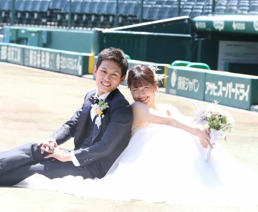 【画像・写真】甲子園でウェディングフォトサービス開始　限定1組が貸し切り撮影会